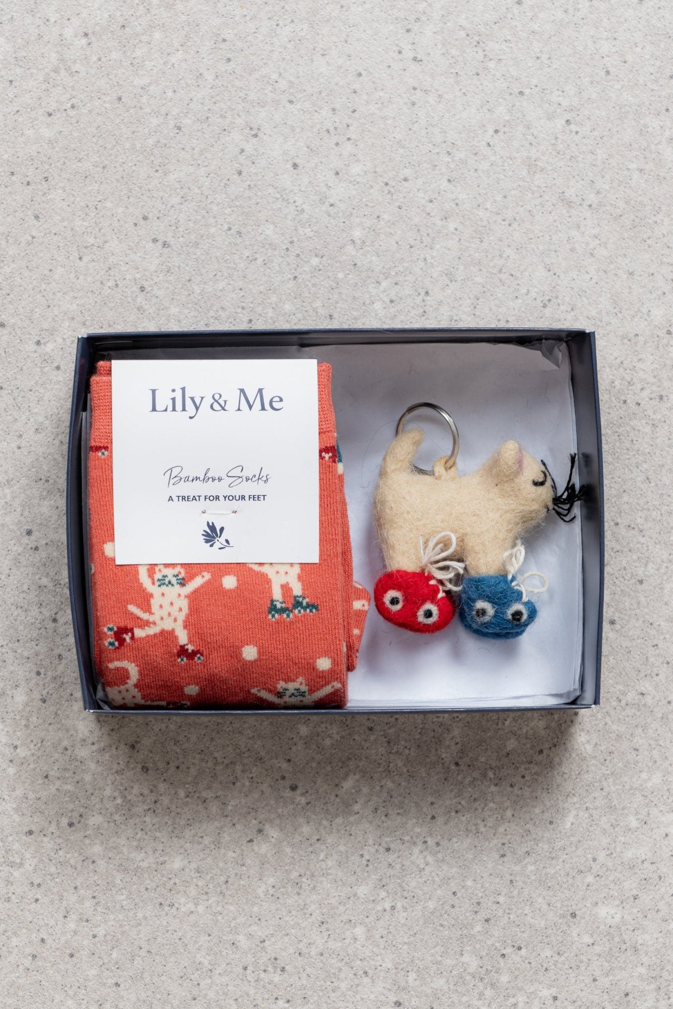 Lily & MeLily And Me Roller Cats Socks Gift BoxAccessoriesAssorted - Blue Water Clothing