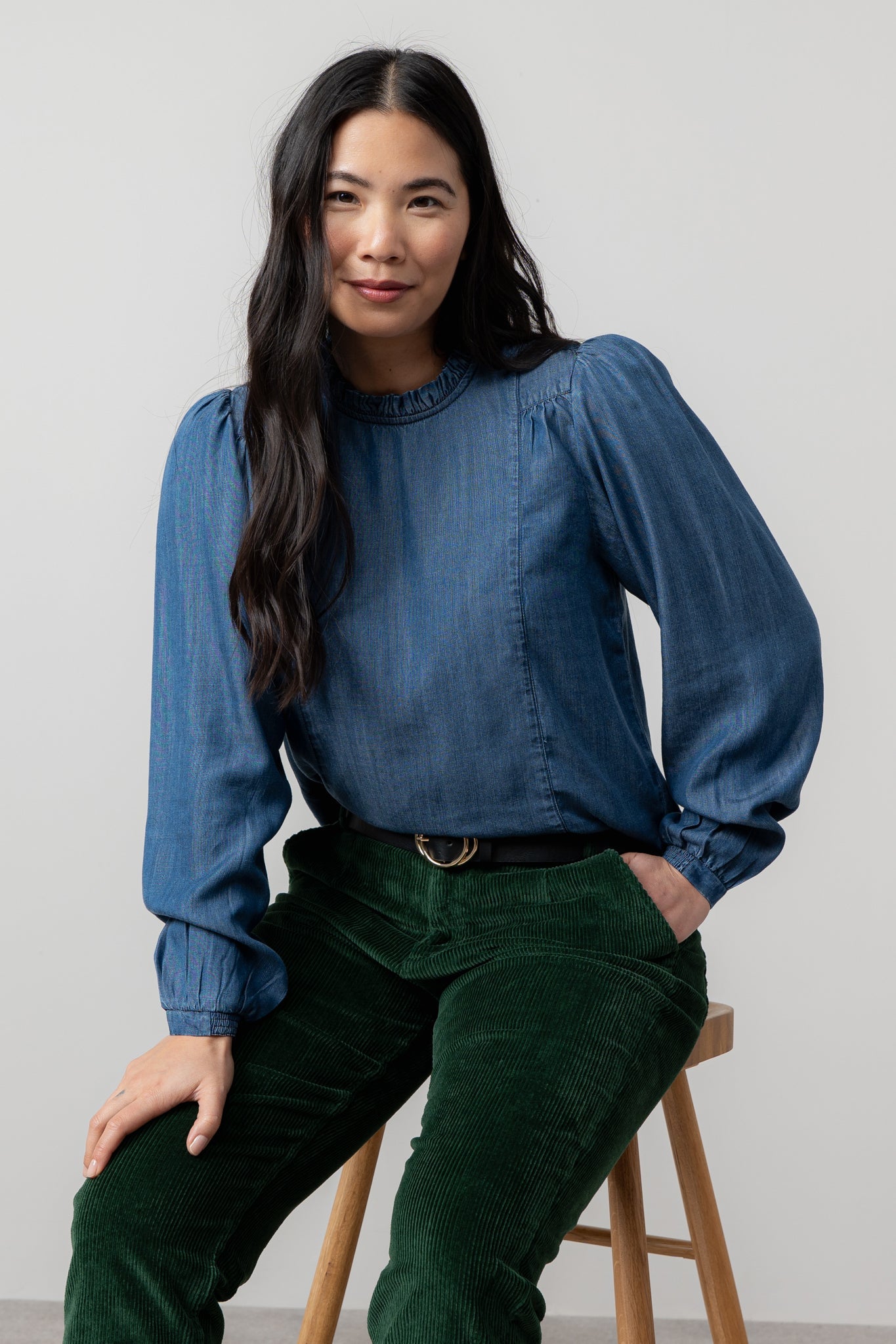 Lily & MeLily And Me Rosewood Top Plain BlueTopsBlue - Blue Water Clothing
