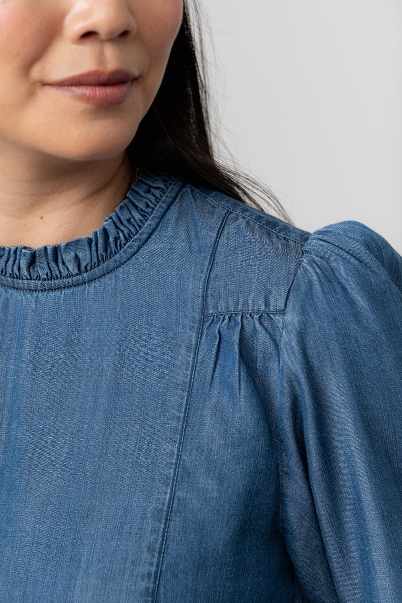 Lily & MeLily And Me Rosewood Top Plain BlueTopsBlue - Blue Water Clothing