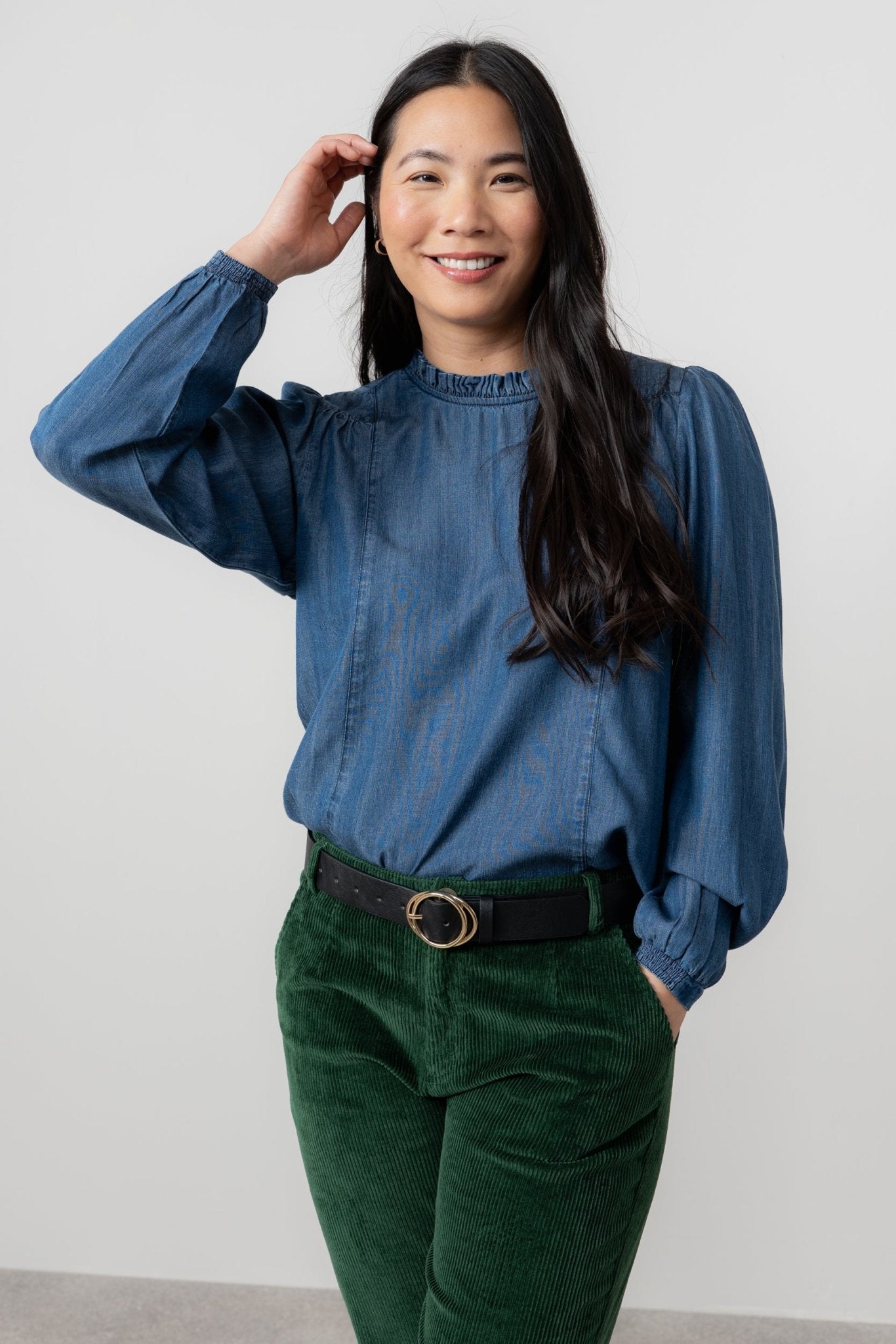 Lily & MeLily And Me Rosewood Top Plain BlueTopsBlue - Blue Water Clothing