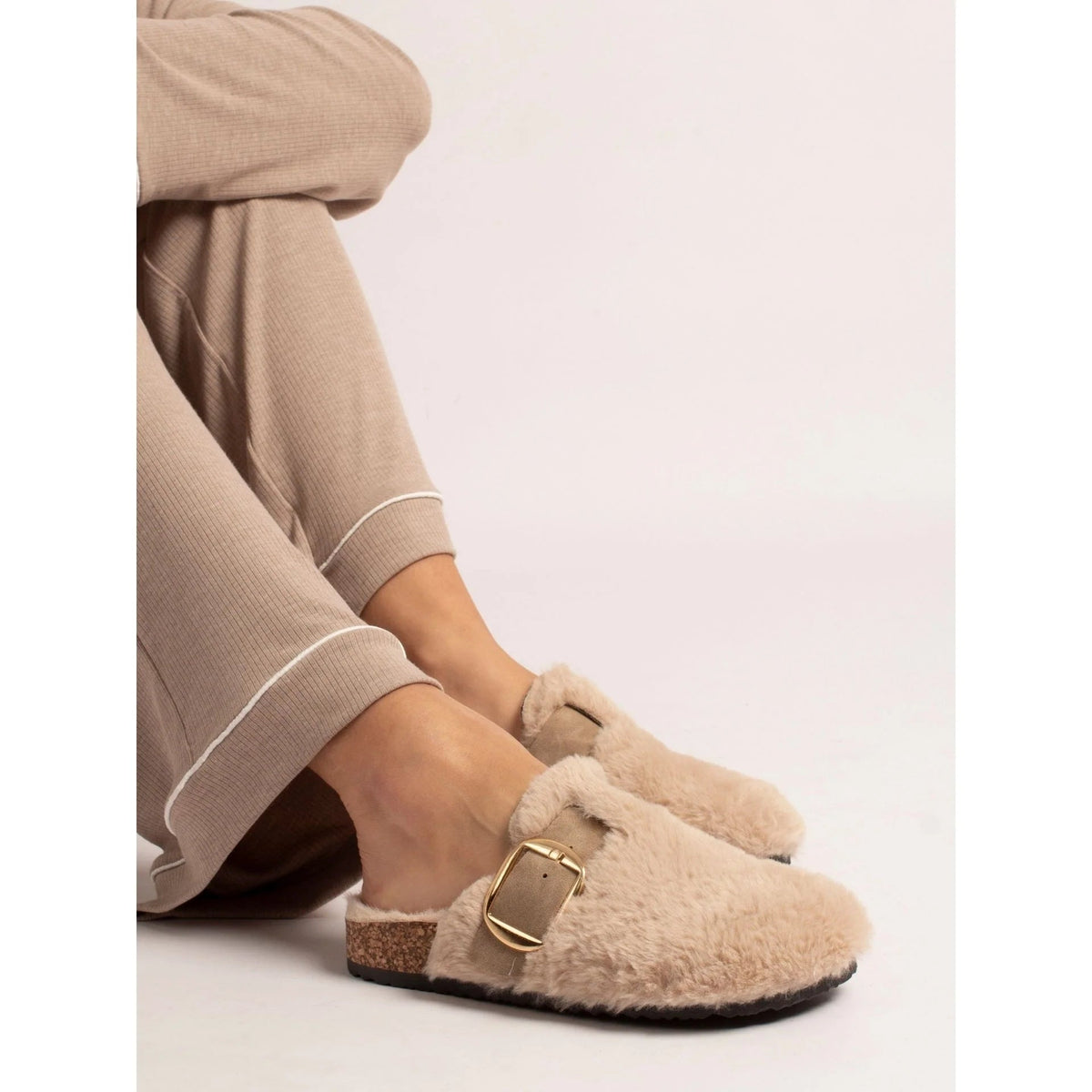 Lunar Shoes Rhianna Mule SlipperBeige - Blue Water Clothing