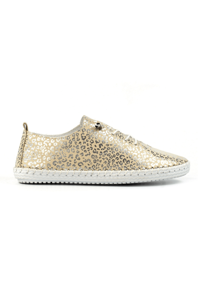 Lunar Shoes Blade White Leather Plimsoles - Blue Water Clothing