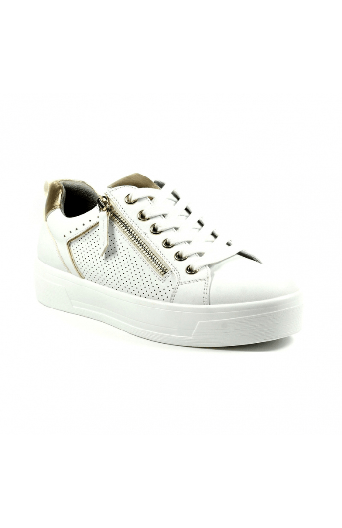 Lunar FootwearLunar Shoes Nia White TrainerTrainersWhite - Blue Water Clothing