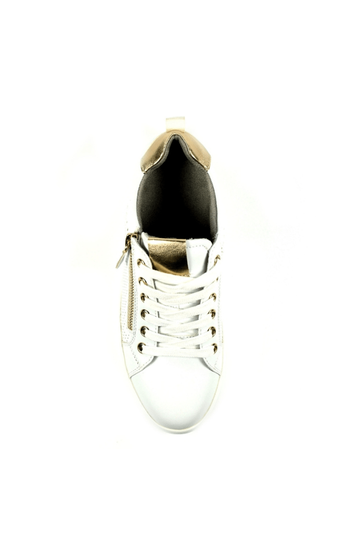 Lunar FootwearLunar Shoes Nia White TrainerTrainersWhite - Blue Water Clothing