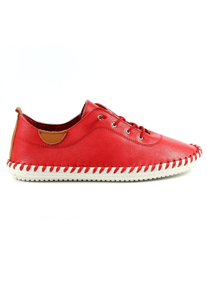 Lunar Shoes St Ives Leather Plimsoll - Blue Water Clothing