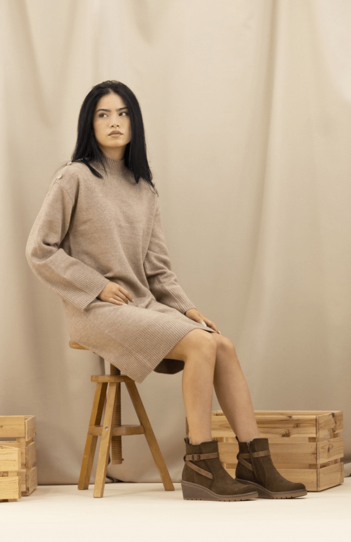 Lunar FootwearLunar Shoes Sumi Tan Wedge Ankle BootFootwearTan - Blue Water Clothing