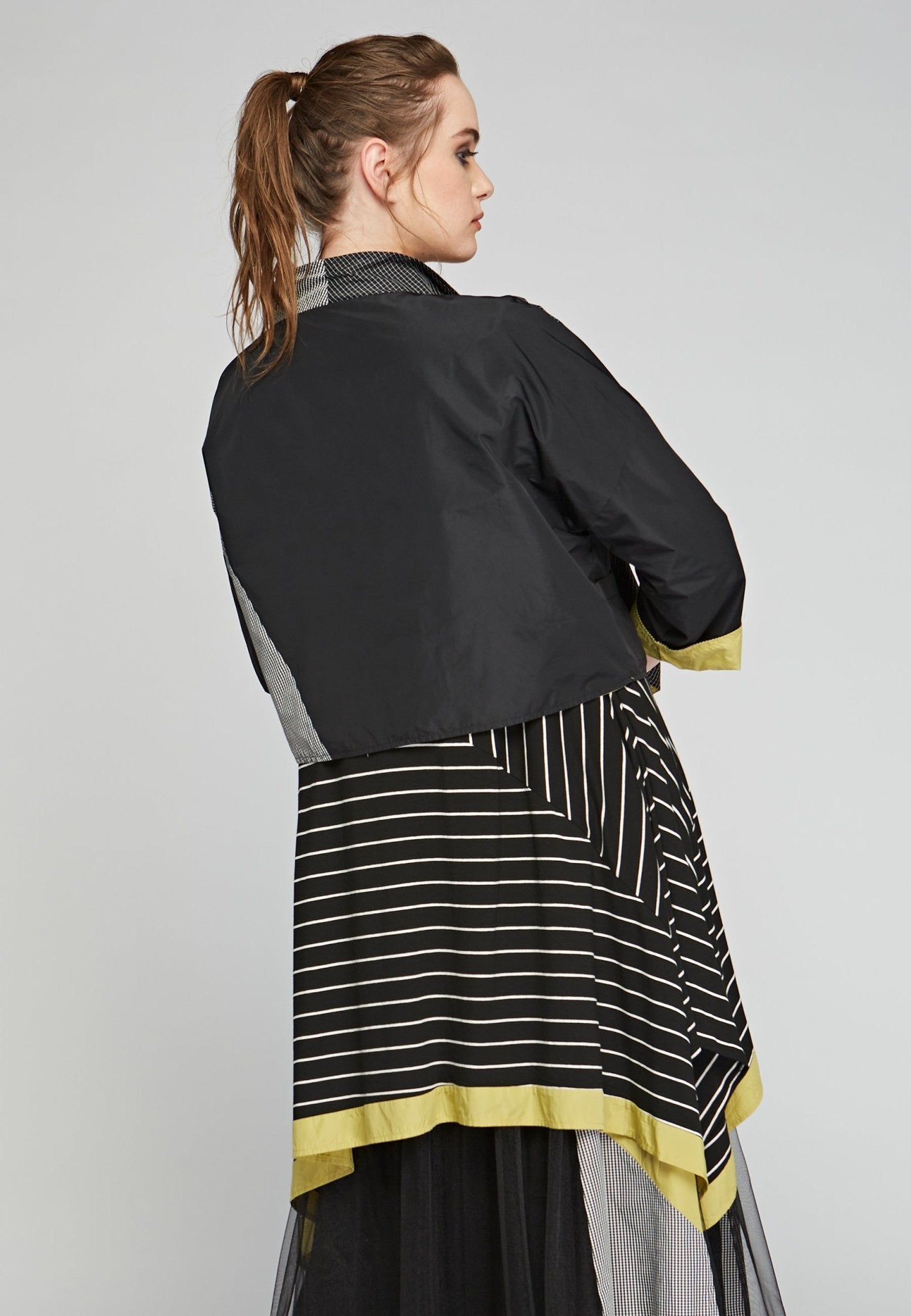 LuukaaLuukaa Black Striped Jersey TunicTunicsBlack - Blue Water Clothing