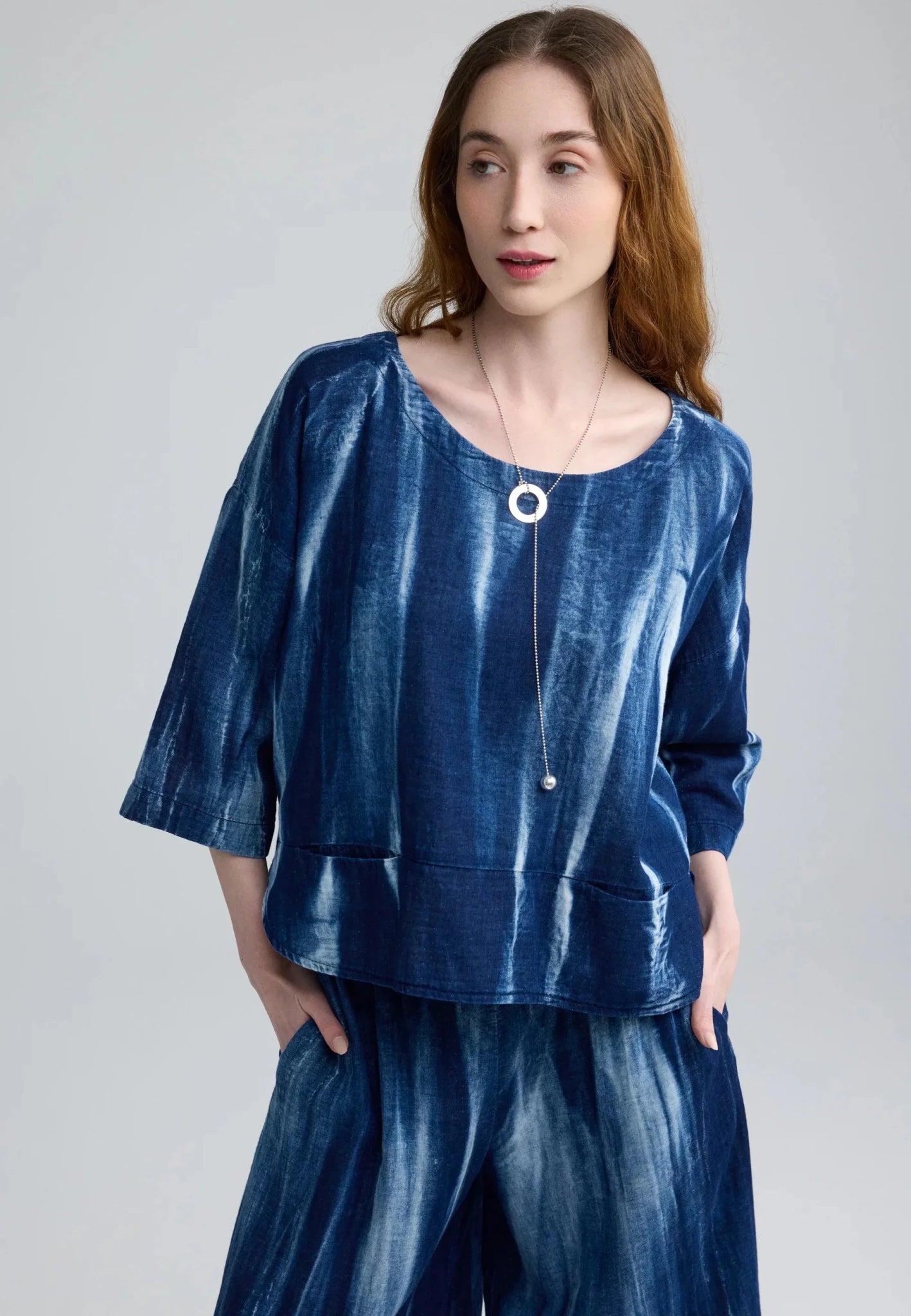 LuukaaLuukaa Avery Woven TopTopsCandy Sky - Blue Water Clothing