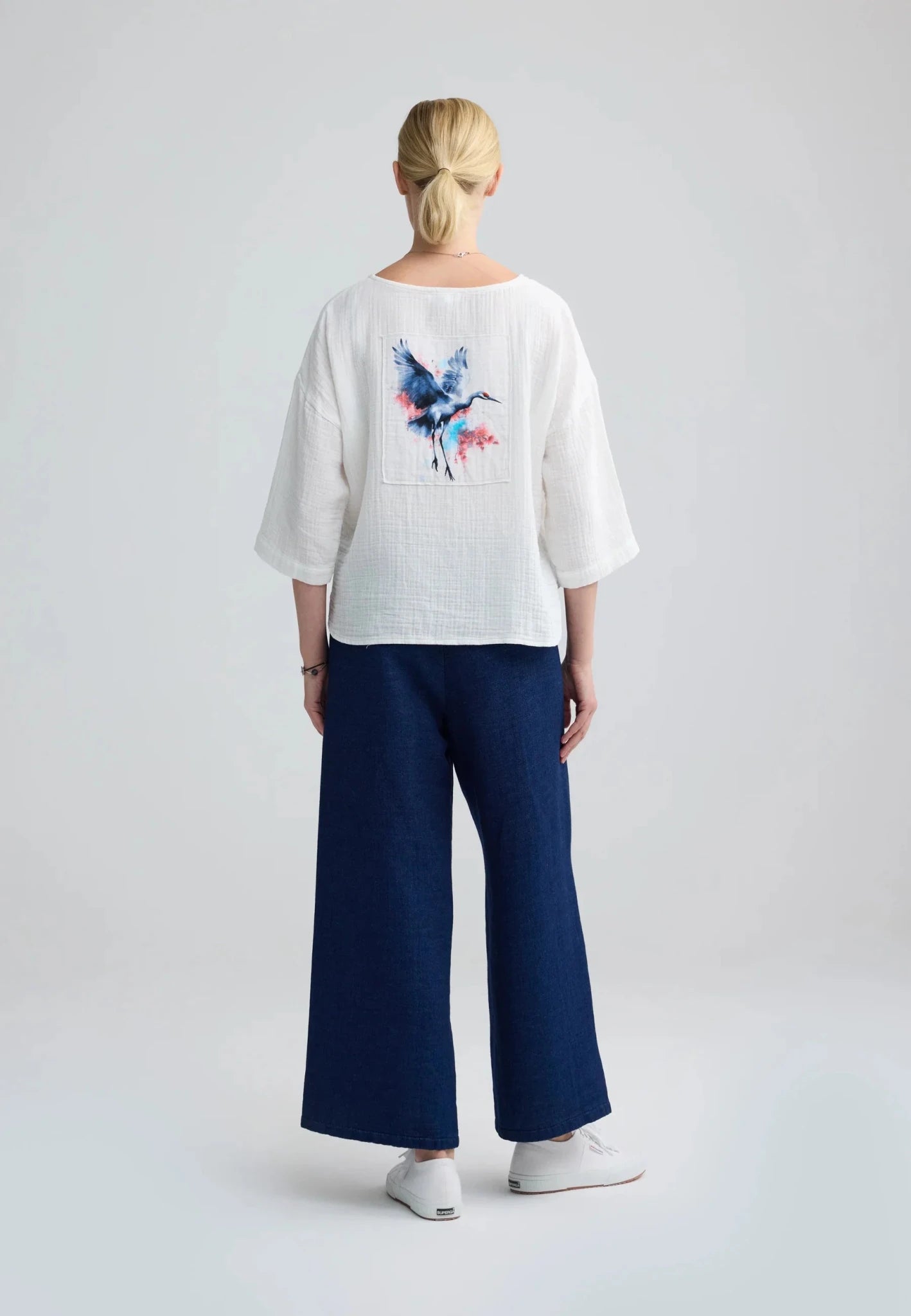 LuukaaLuukaa Azalea Woven TrousersBottomsNavy - Blue Water Clothing