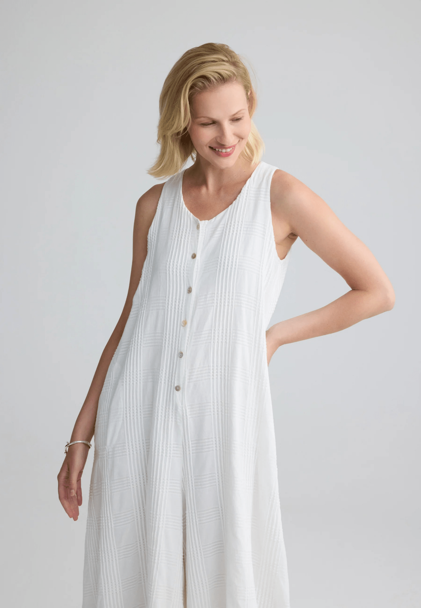 LuukaaLuukaa Isola Woven dressDressesEcru - Blue Water Clothing