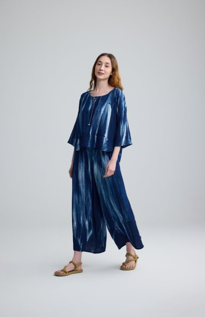 LuukaaLuukaa Skylar Woven TrousersBottomsCandy Sky - Blue Water Clothing