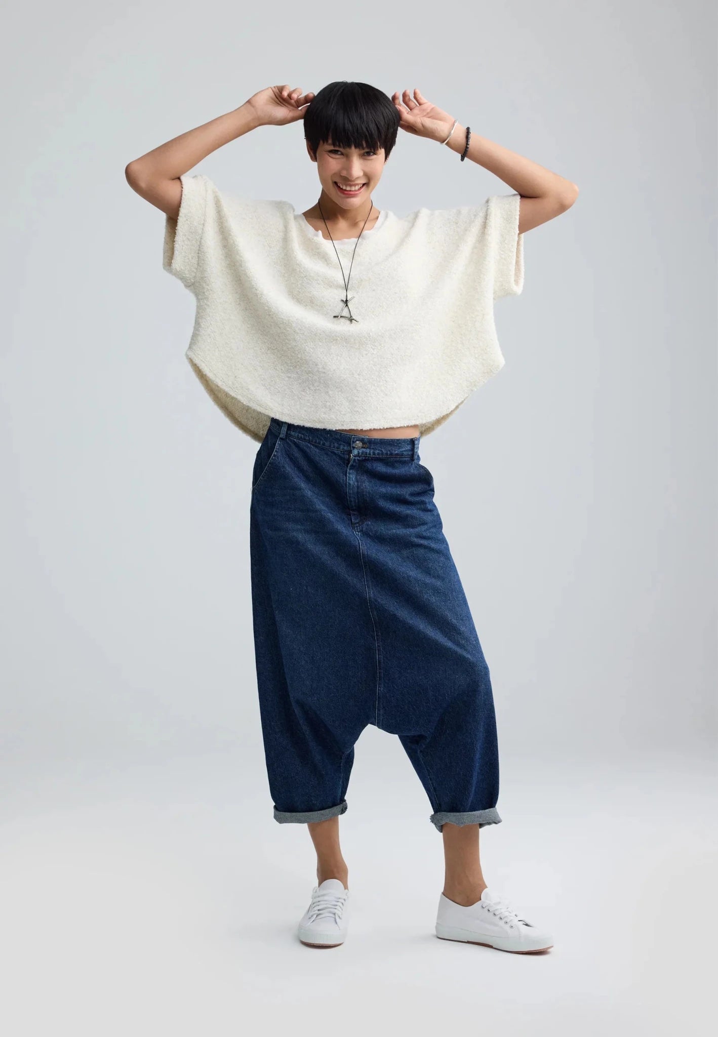 LuukaaLuukaa Sloane Knitted BlouseTopsNature - Blue Water Clothing