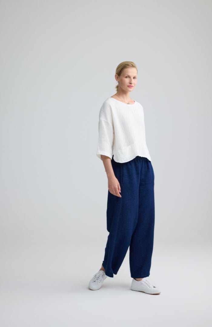 LuukaaLuukaa Viola Woven BlouseTopsWhite - Blue Water Clothing