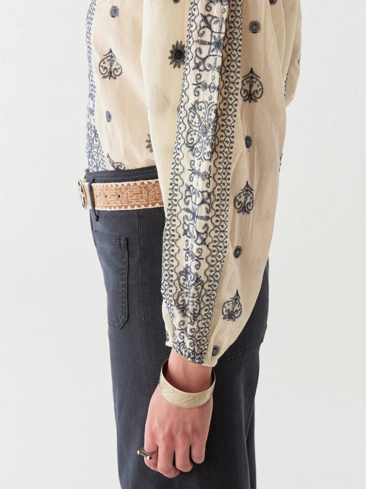 Maison HotelMaison Hotel Stephanie BlouseClothingOff White - Blue Water Clothing