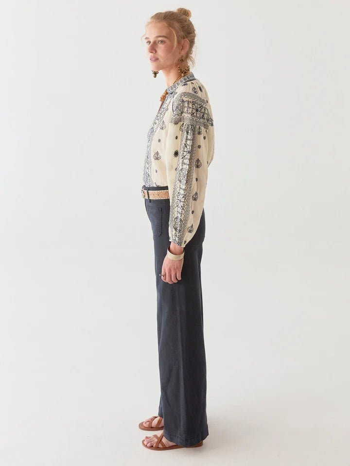 Maison HotelMaison Hotel Stephanie BlouseClothingOff White - Blue Water Clothing