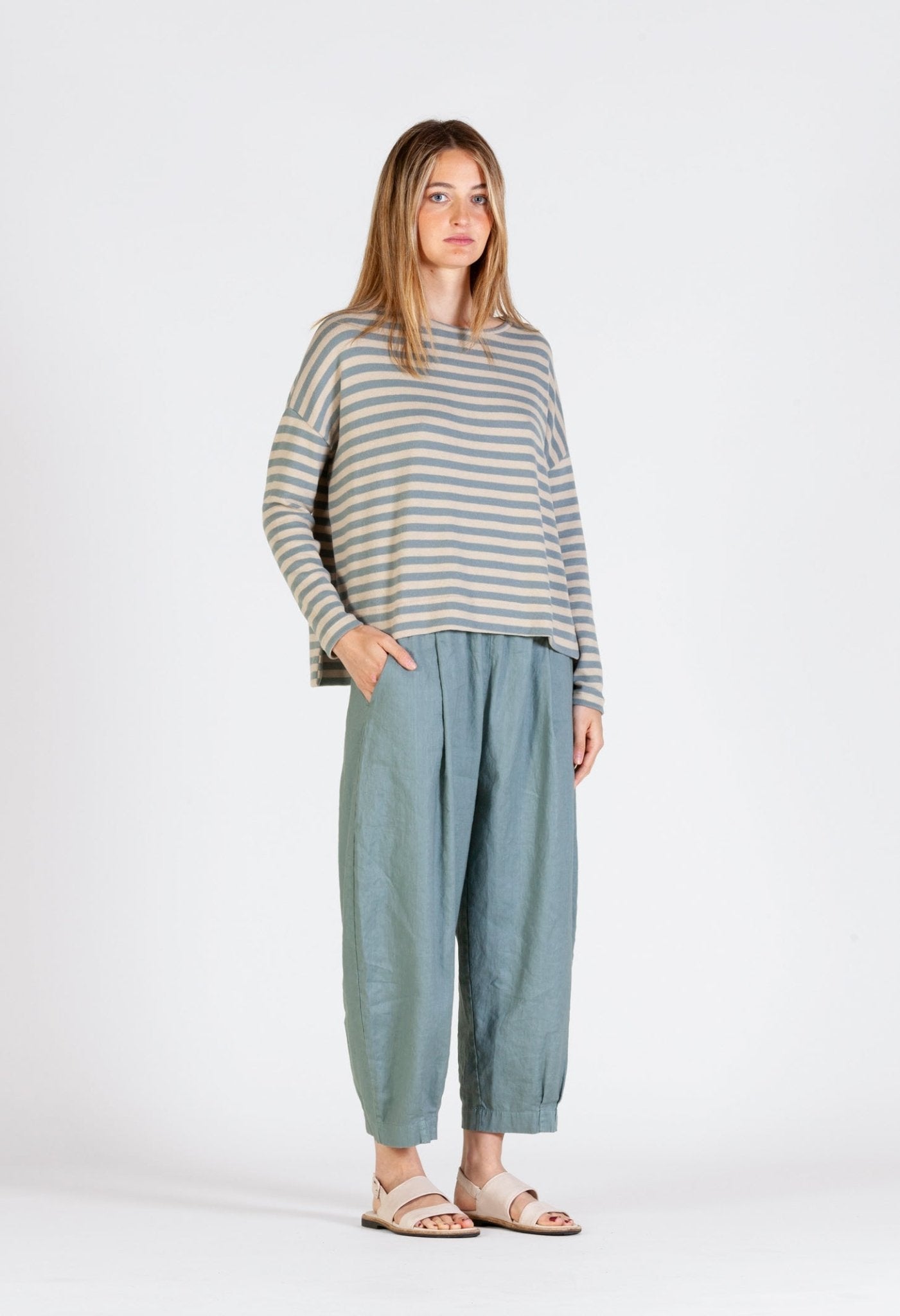 Mama b Alison Jumper Lago Stripe - Blue Water Clothing