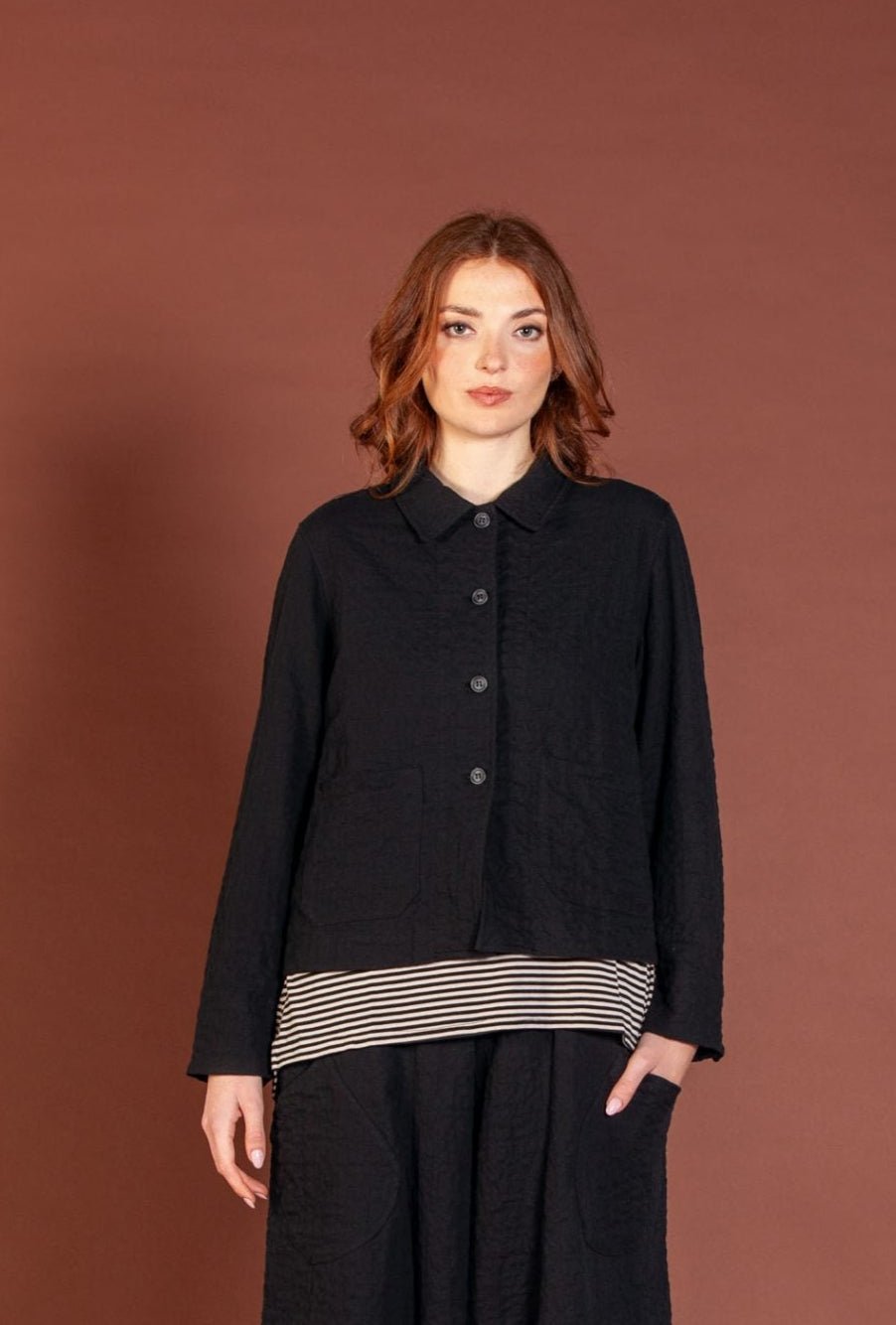 Mama bMama b Arborea SU Plain Jacket NeroCoats & JacketsNero - Blue Water Clothing