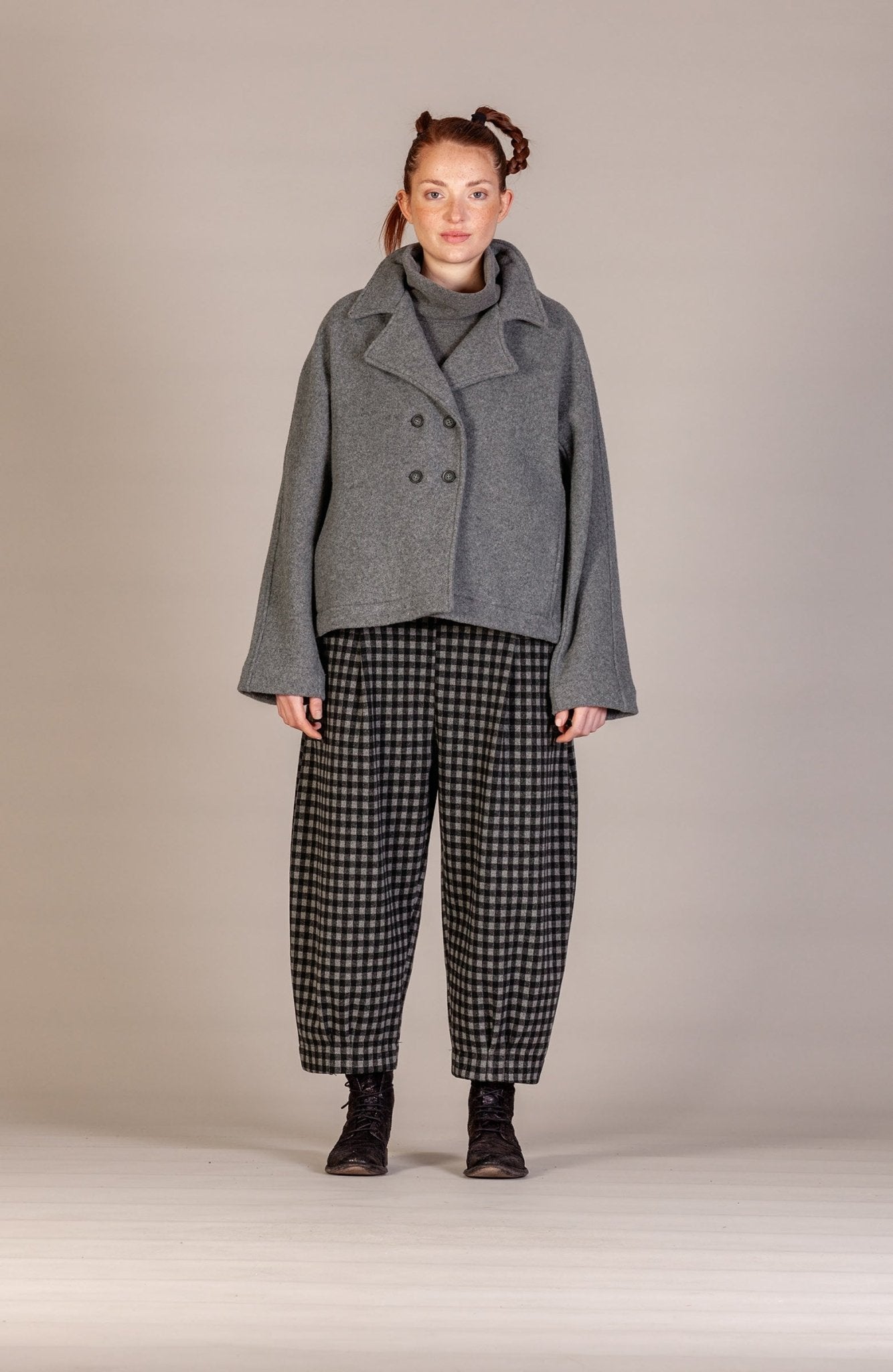Mama bMama b Bianco JQ Trousers Large Grey CheckTrousersGrey - Blue Water Clothing