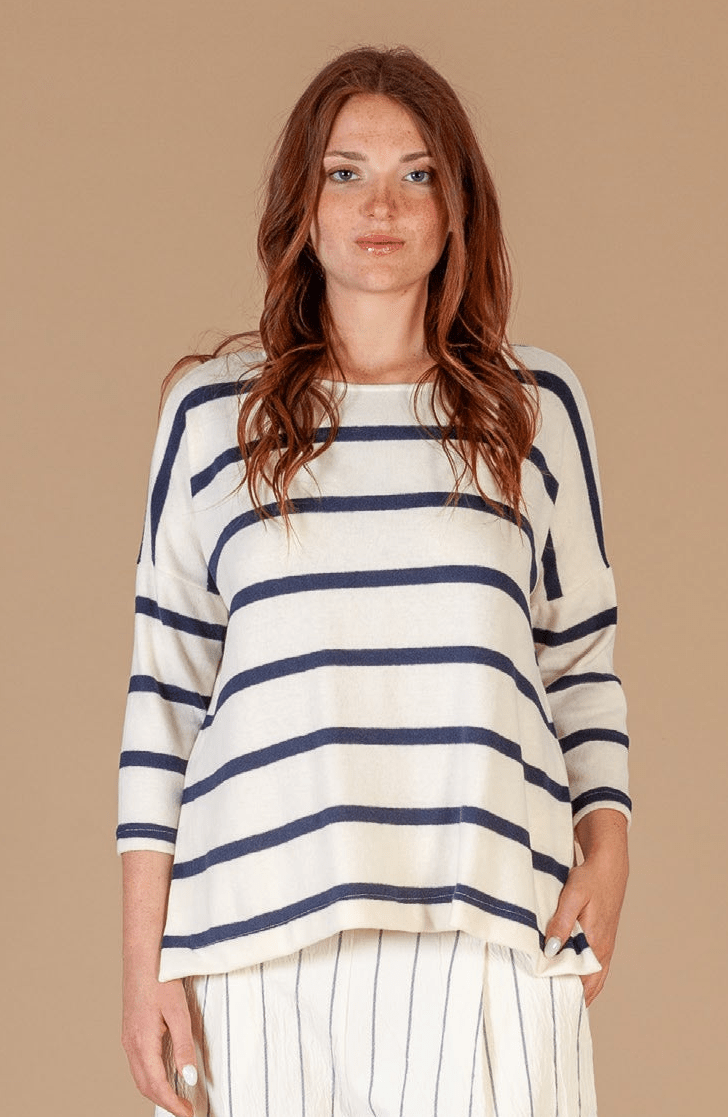 Mama bMama b Emotiva JumperTopsBlu 34833 Stripe - Blue Water Clothing