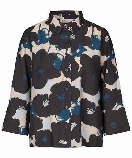 MasaiMasai Ilonka Flower Print ShirtClothingMoonlit Ocean - Blue Water Clothing
