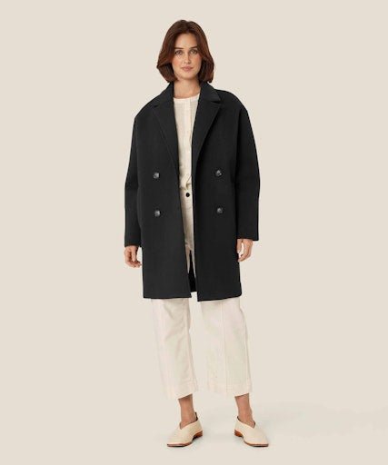 MasaiMasai Matyni Double Breasted CoatClothingBlack - Blue Water Clothing