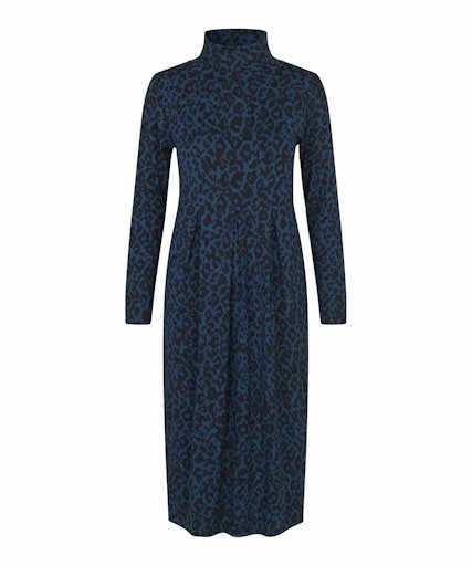 MasaiMasai Noura High Neck Leopard Print DressClothingMoonlit Ocean - Blue Water Clothing