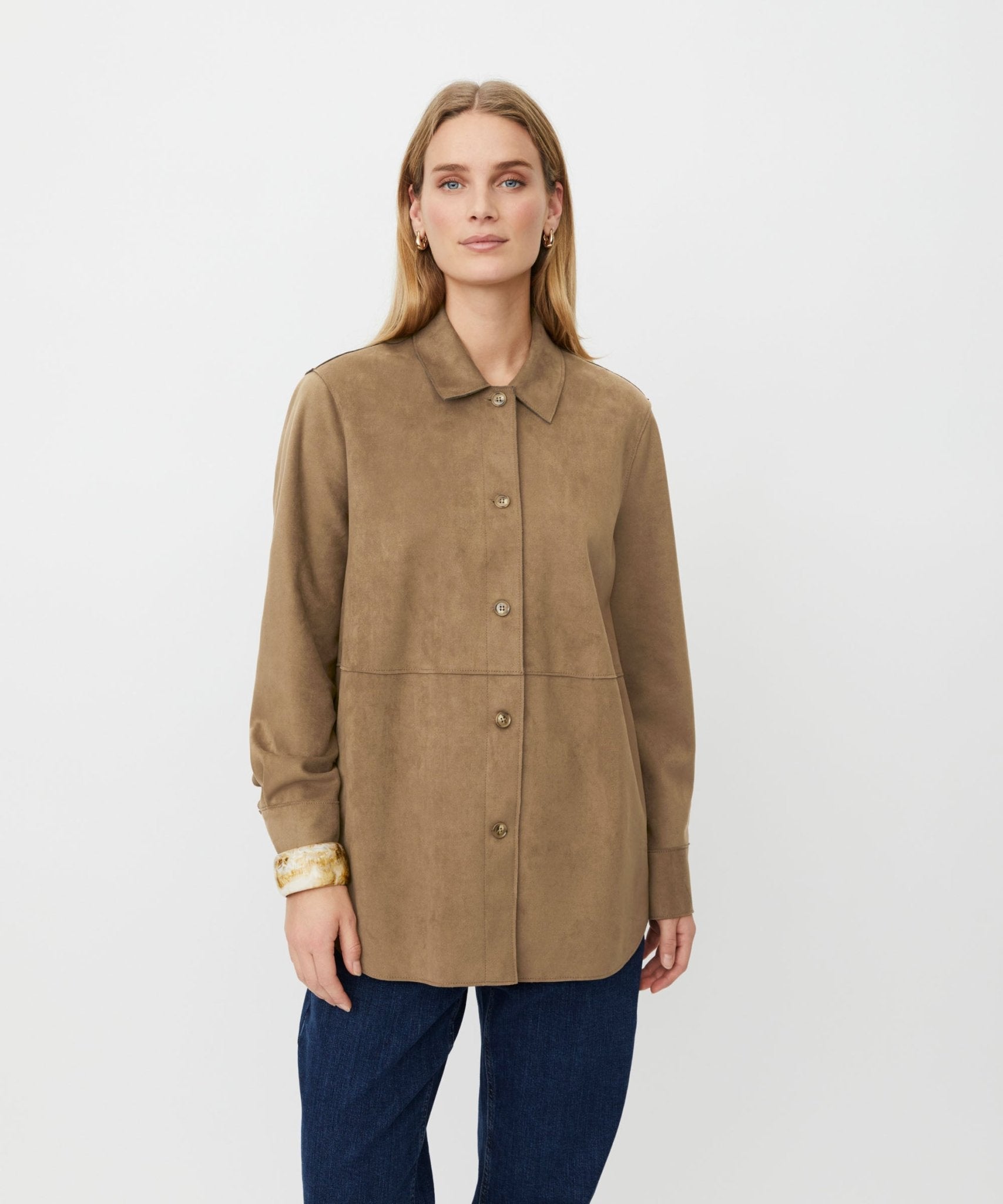 Masai MAIvethra Brown Faux Suede Shirt