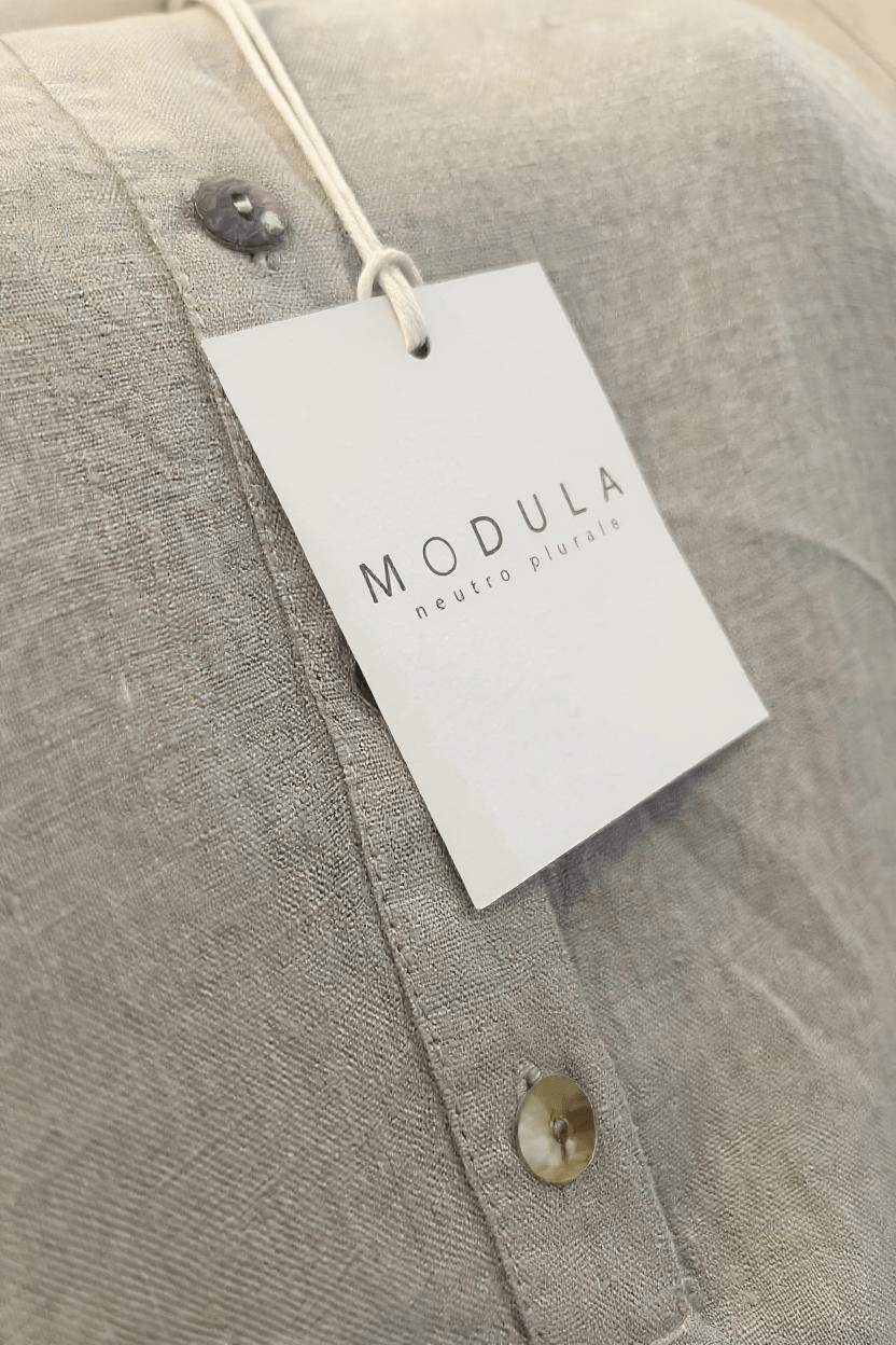 Modula Long Wide Dress Tortora - Blue Water Clothing