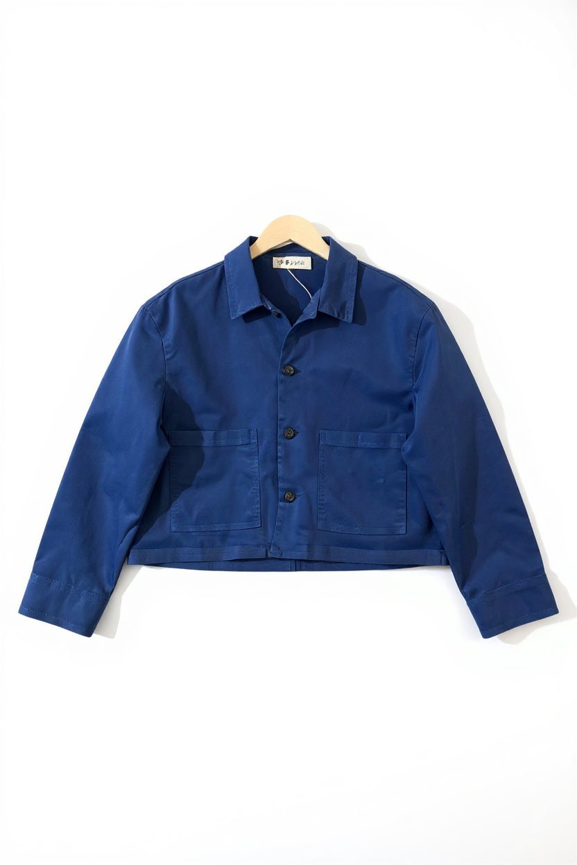 ModulaModula Overshirt boxy Shape LapisTopsLapis - Blue Water Clothing