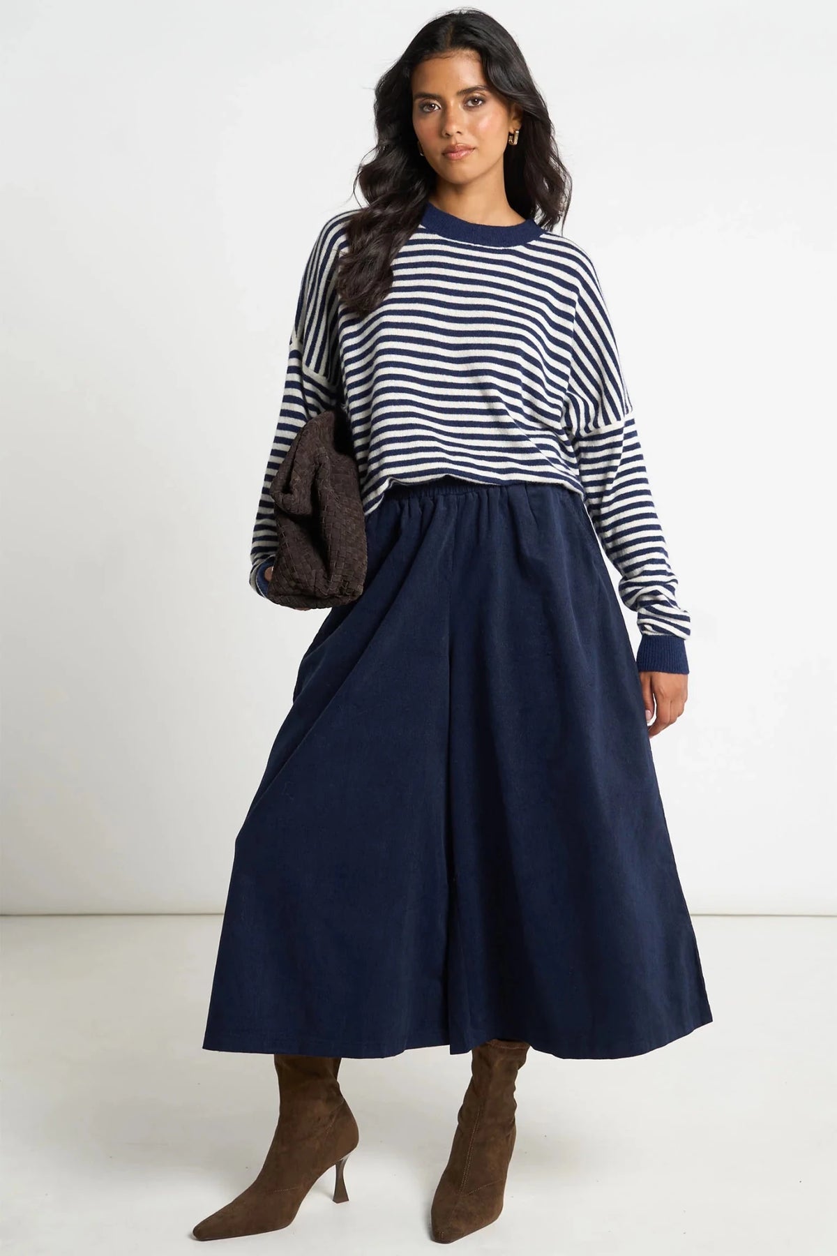 MSH Cord Wide Leg CulottesNavy - Blue Water Clothing