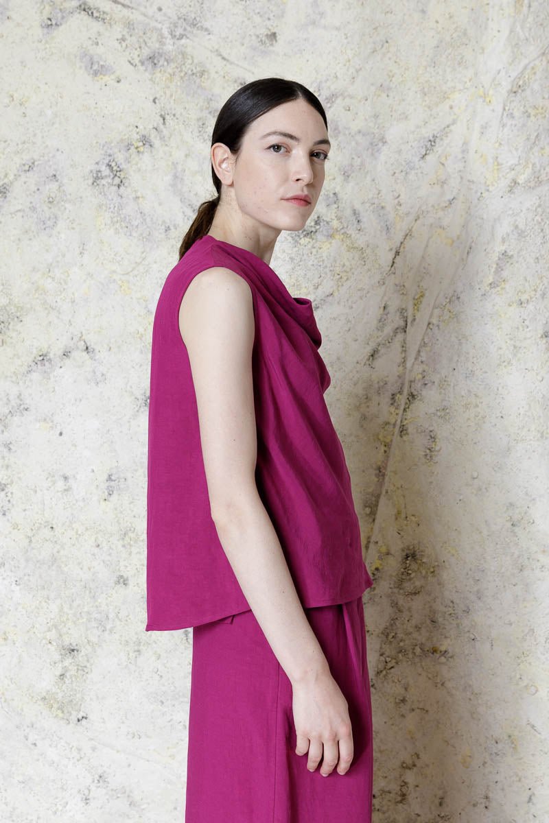 NeiramiNeirami Cowl Neck Sleeveless TopTopsOrchidea - Blue Water Clothing