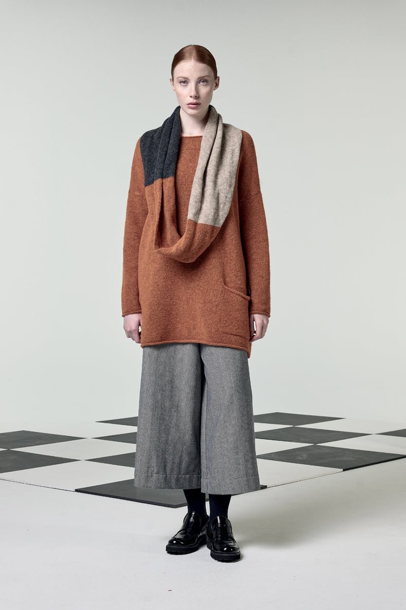 NeiramiNeirami Herringbone Panel TrousersClothingBlu - Blue Water Clothing