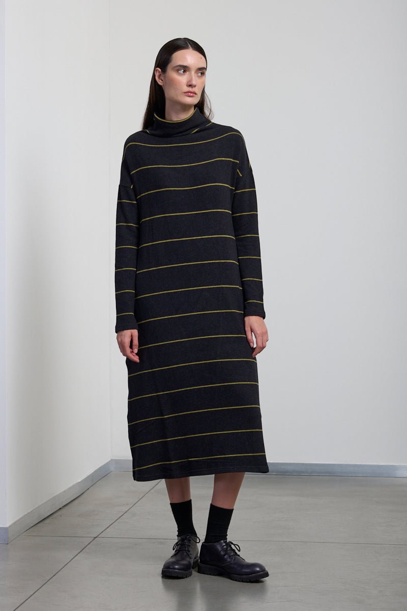 NeiramiNeirami Long A - Line Dress OliveClothingRiga Olive - Blue Water Clothing