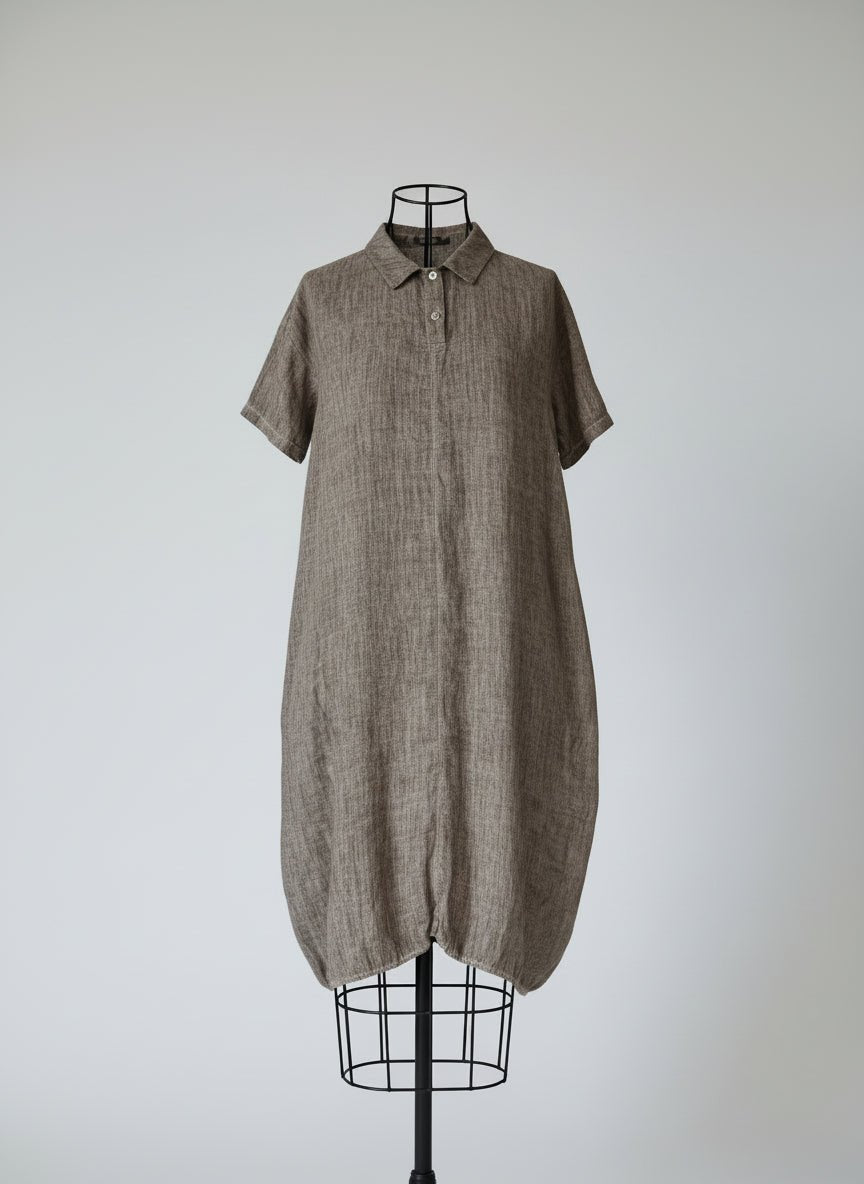 NeiramiNeirami Maxi Shirt Dress CacaoDressesCacao - Blue Water Clothing