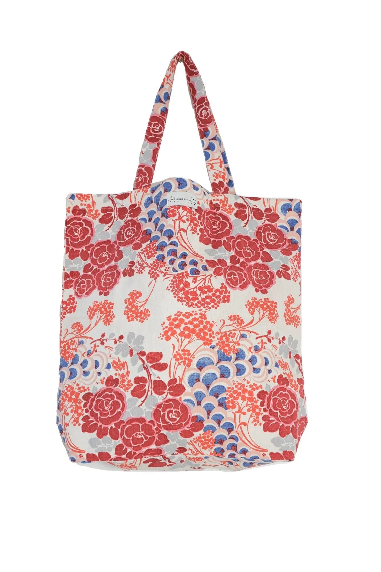 One Hundred Stars Confetti Scarlet Canvas Bag - Blue Water Clothing