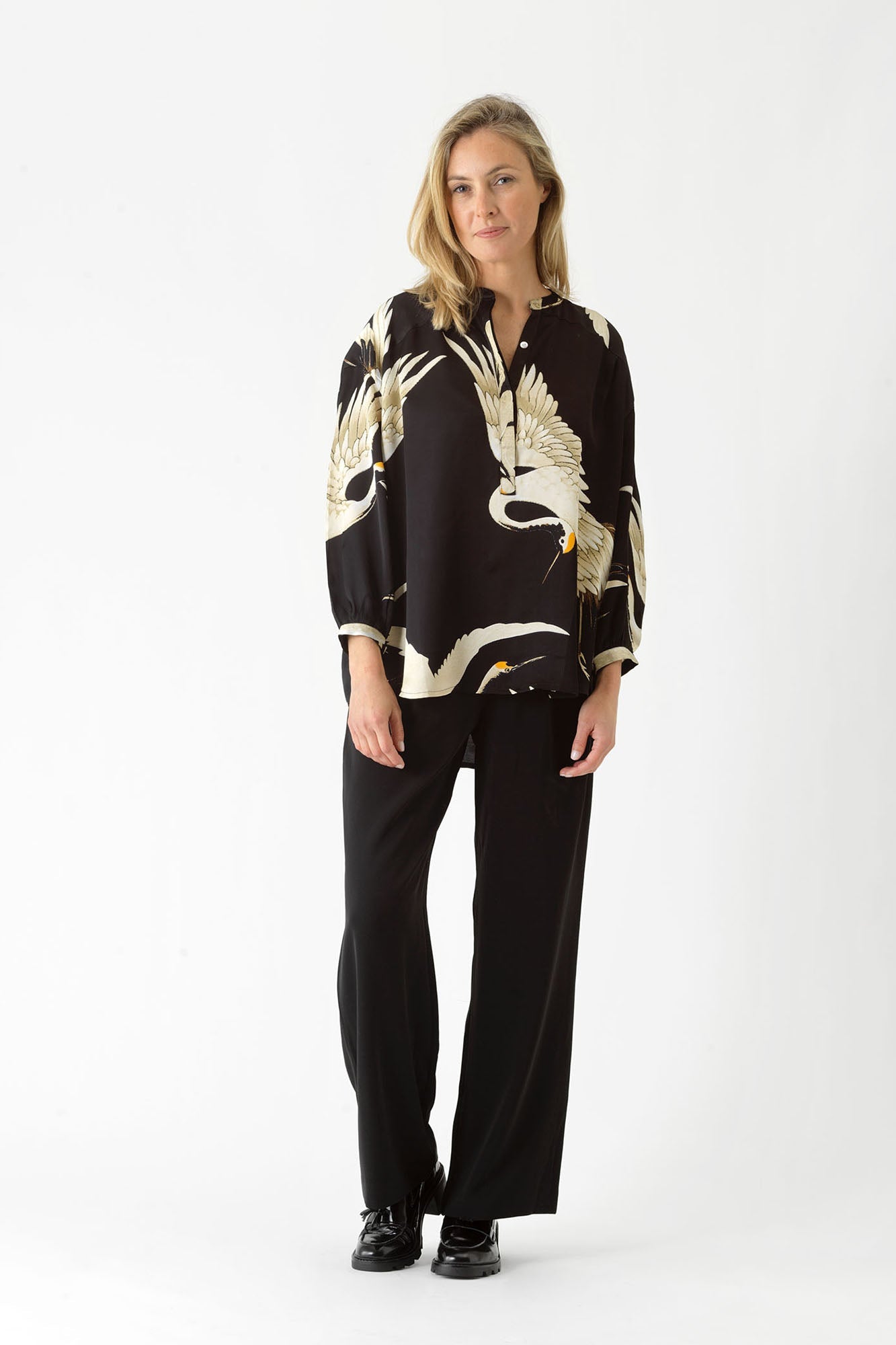 One Hundred StarsOne Hundred Stars Darcy ShirtClothingStork Black - Blue Water Clothing