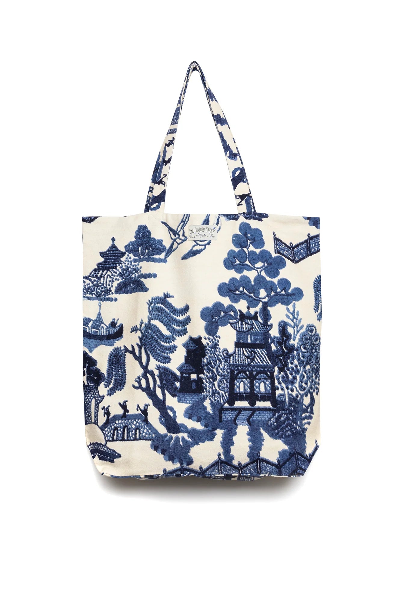 One Hundred Stars Giant Willow Blue Canvas Bag - Blue Water Clothing