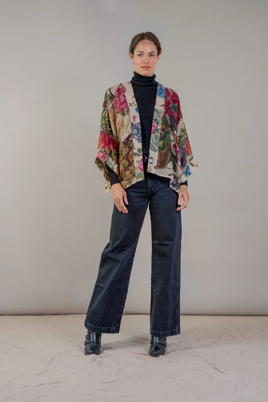 One Hundred StarsOne Hundred Stars Primula Stone KimonoClothingStone - Blue Water Clothing