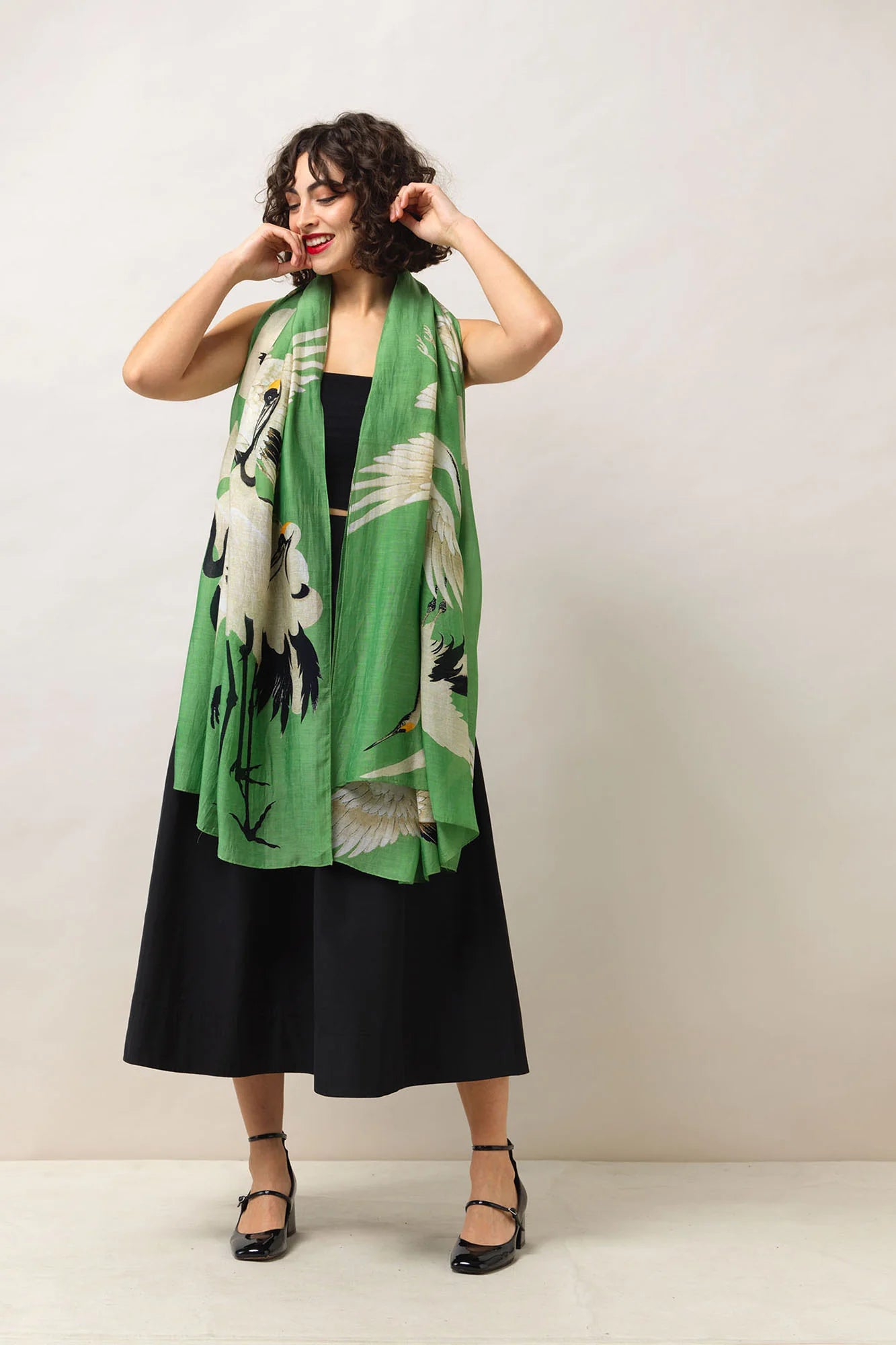 One Hundred Stars Storck Pea Green Scarf - Blue Water Clothing
