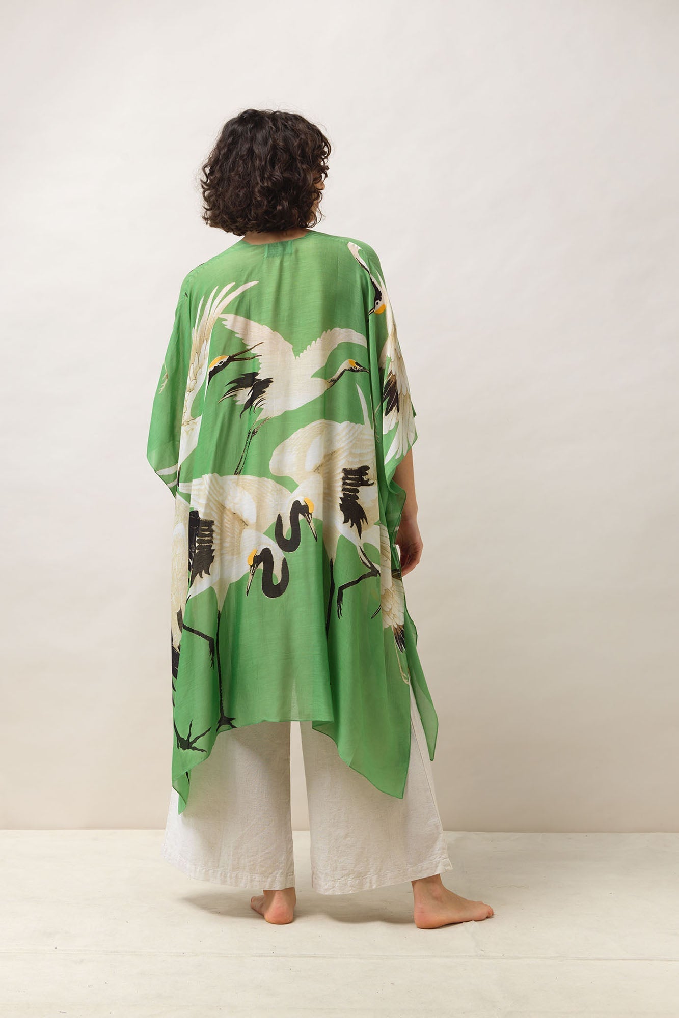 One Hundred Stars Stork Printed Throwover - Blue Water Clothing
