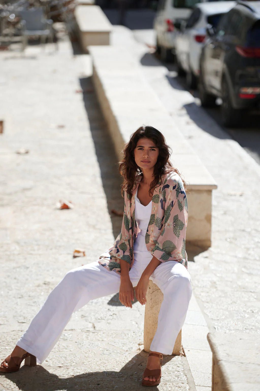 One Hundred Stars Tree Blossom Pink Kimono - Blue Water Clothing