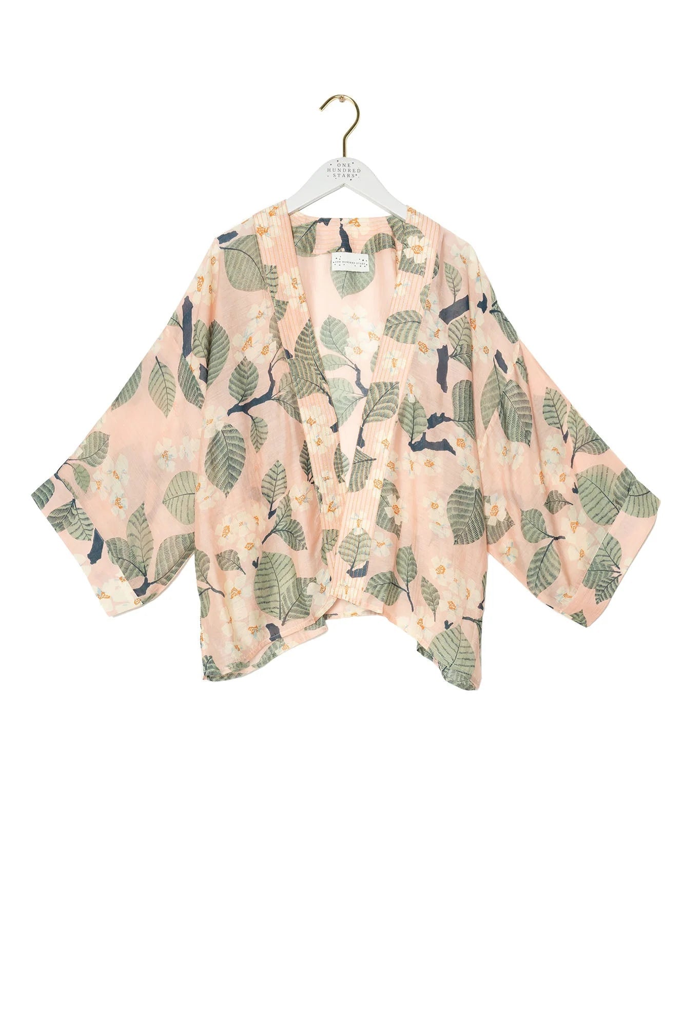 One Hundred Stars Tree Blossom Pink Kimono - Blue Water Clothing