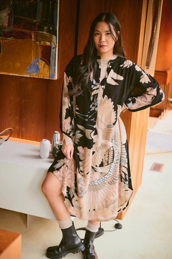 One Hundred StarsOne Hundred Stars Crane Black Darcy DressDresses - Blue Water Clothing