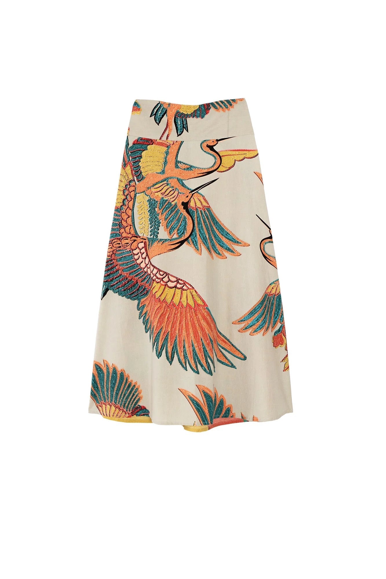 One Hundred StarsOne Hundred Stars Crane Stone A - line Maxi SkirtBottoms - Blue Water Clothing