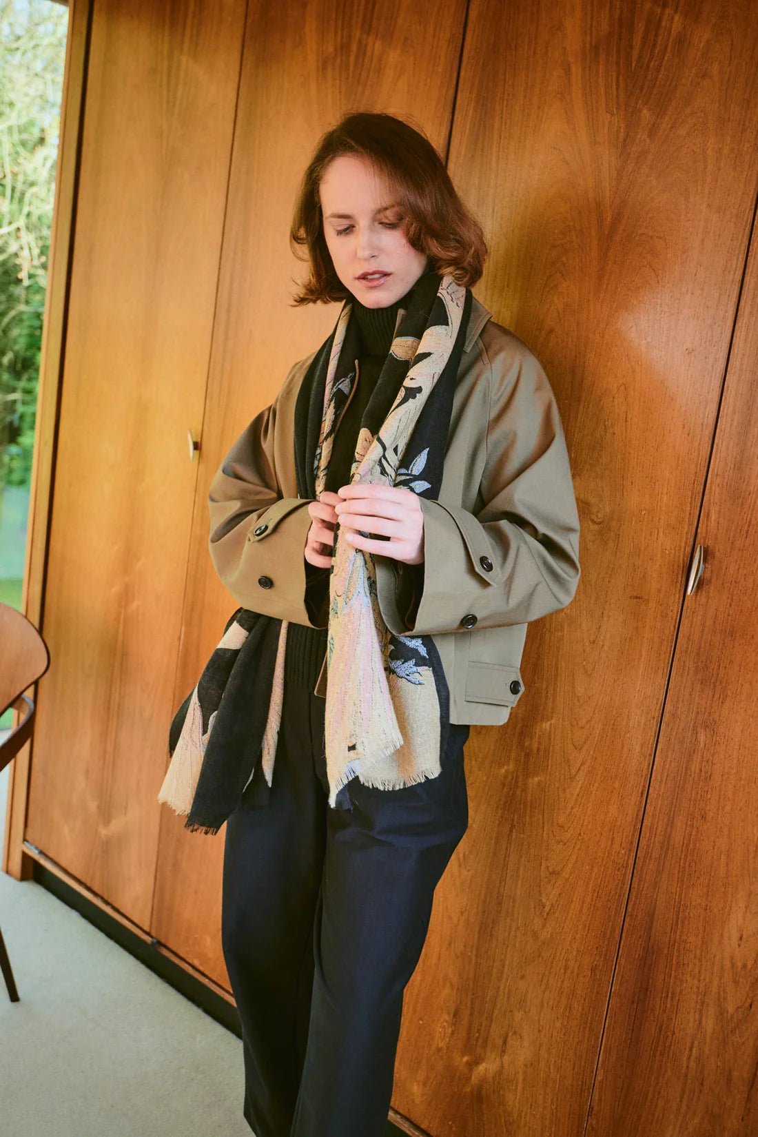 One Hundred StarsOne Hundred Stars Crane Wool ScarfAccessories - Blue Water Clothing