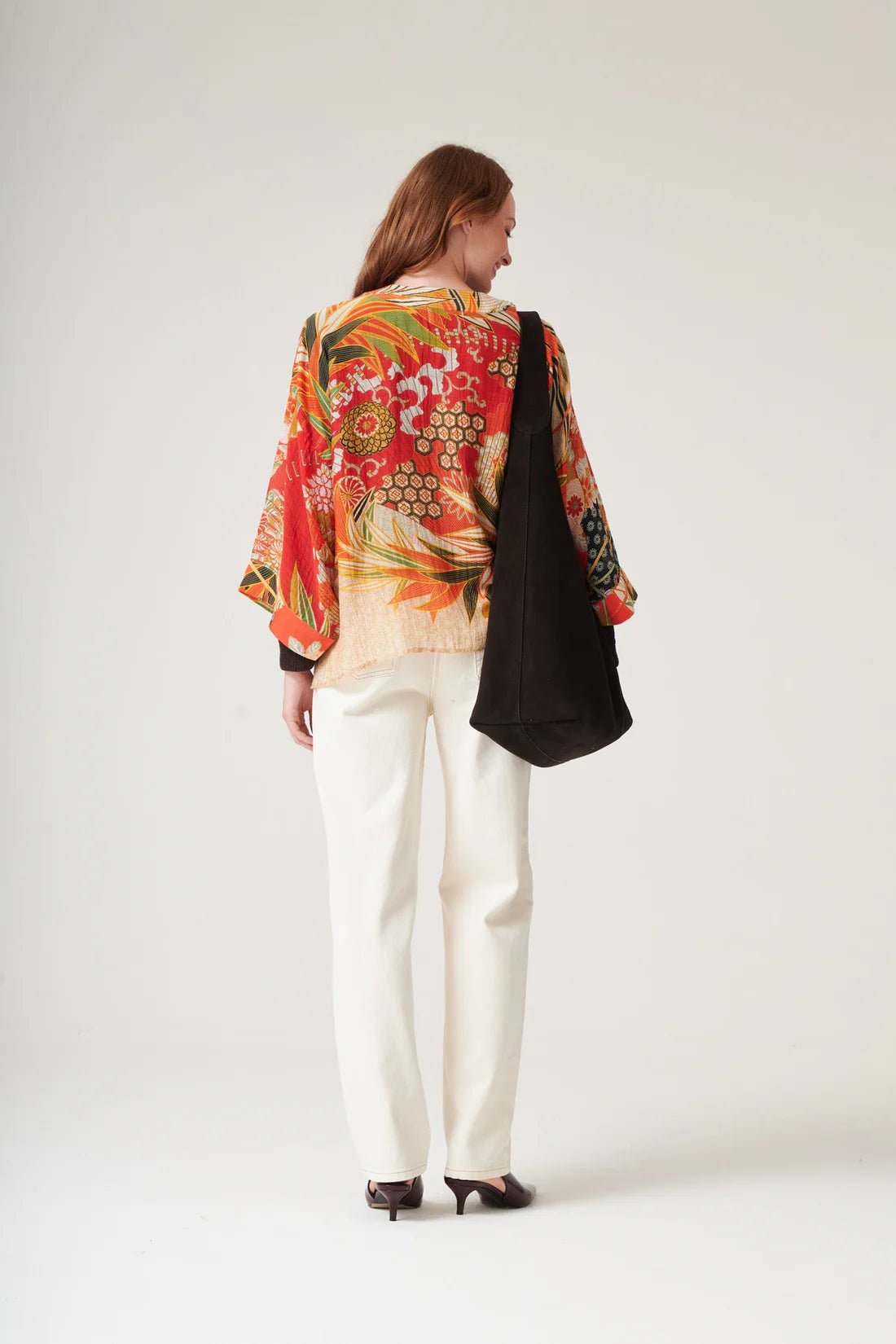 One Hundred StarsOne Hundred Stars Fans Scarlet KimonoTops - Blue Water Clothing