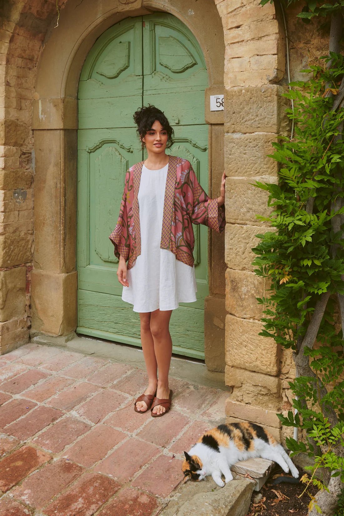 One Hundred StarsOne Hundred Stars Giant Kantha Dusk KimonoTops - Blue Water Clothing