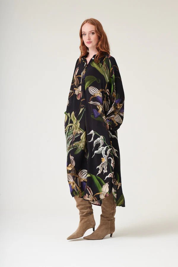 One Hundred StarsOne Hundred Stars Orchid Black Crepe Darcy DressDresses - Blue Water Clothing