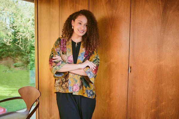 One Hundred StarsOne Hundred Stars Primula Gold KimonoTops - Blue Water Clothing