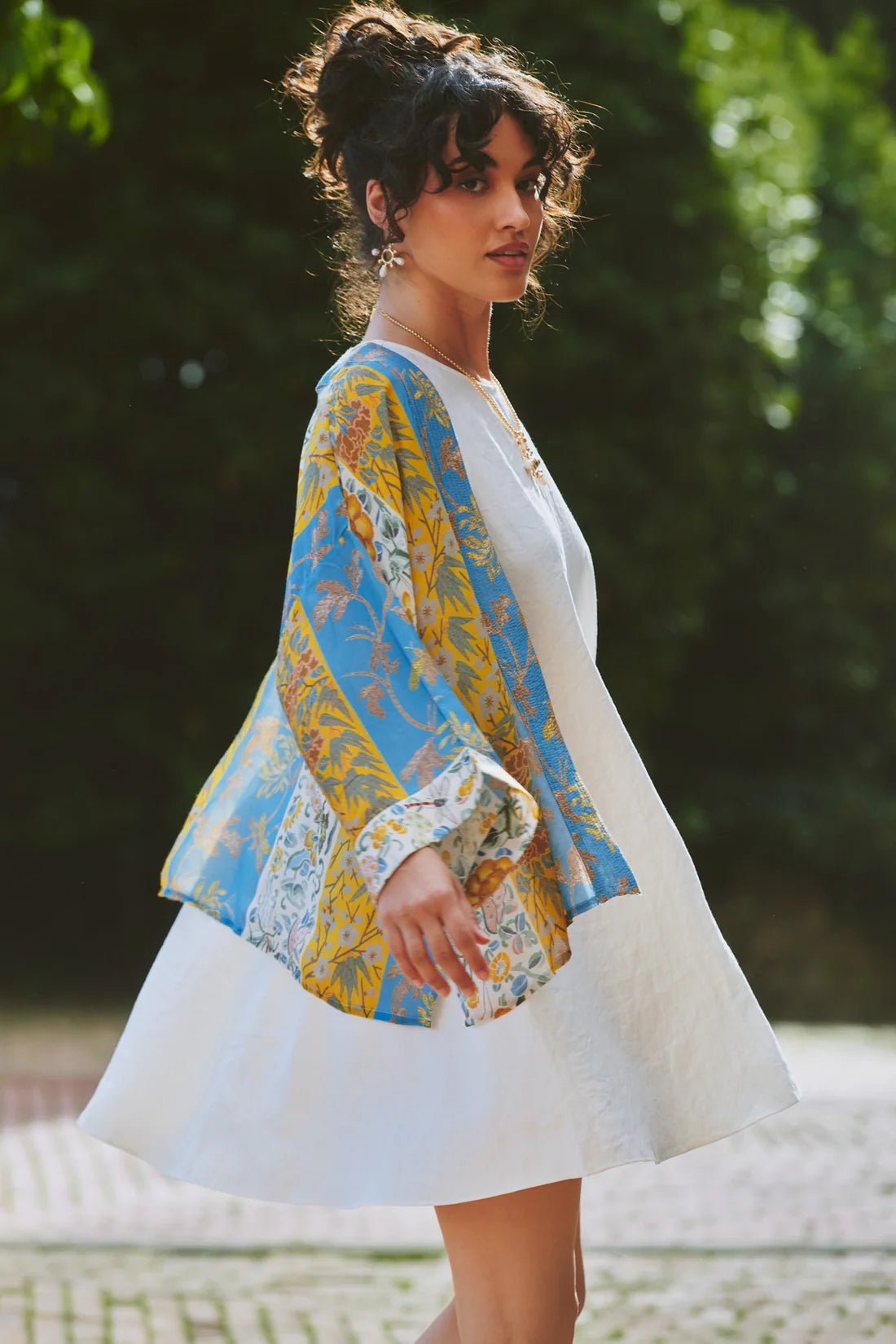 One Hundred StarsOne Hundred Stars Ribbons Gold KimonoTops - Blue Water Clothing